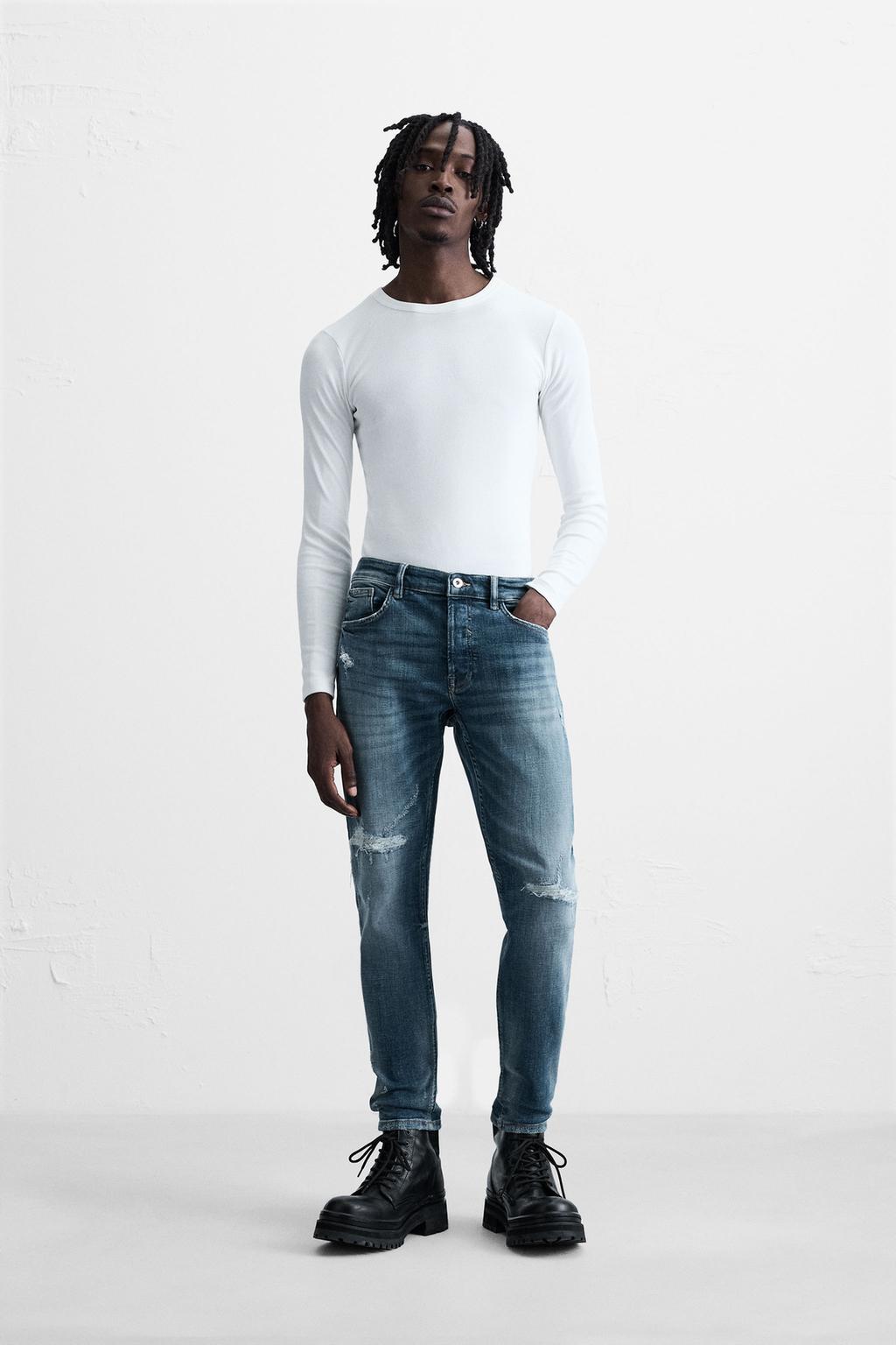 ДЖИНСЫ SKINNY FIT С РАЗРЕЗАМИ