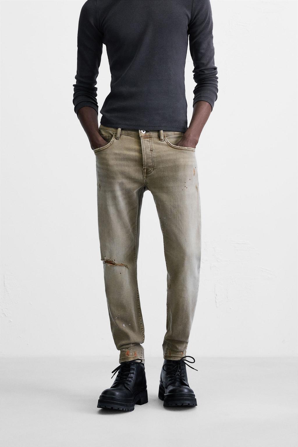 ДЖИНСЫ SKINNY FIT С РАЗРЕЗАМИ
