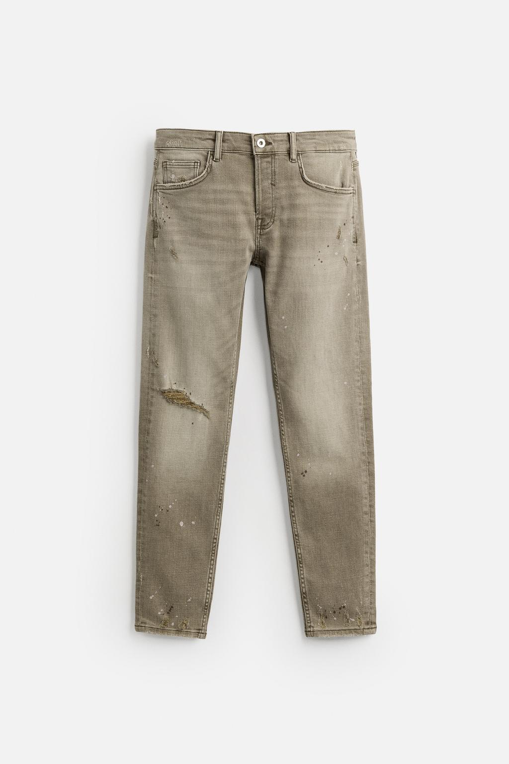 ДЖИНСЫ SKINNY FIT С РАЗРЕЗАМИ