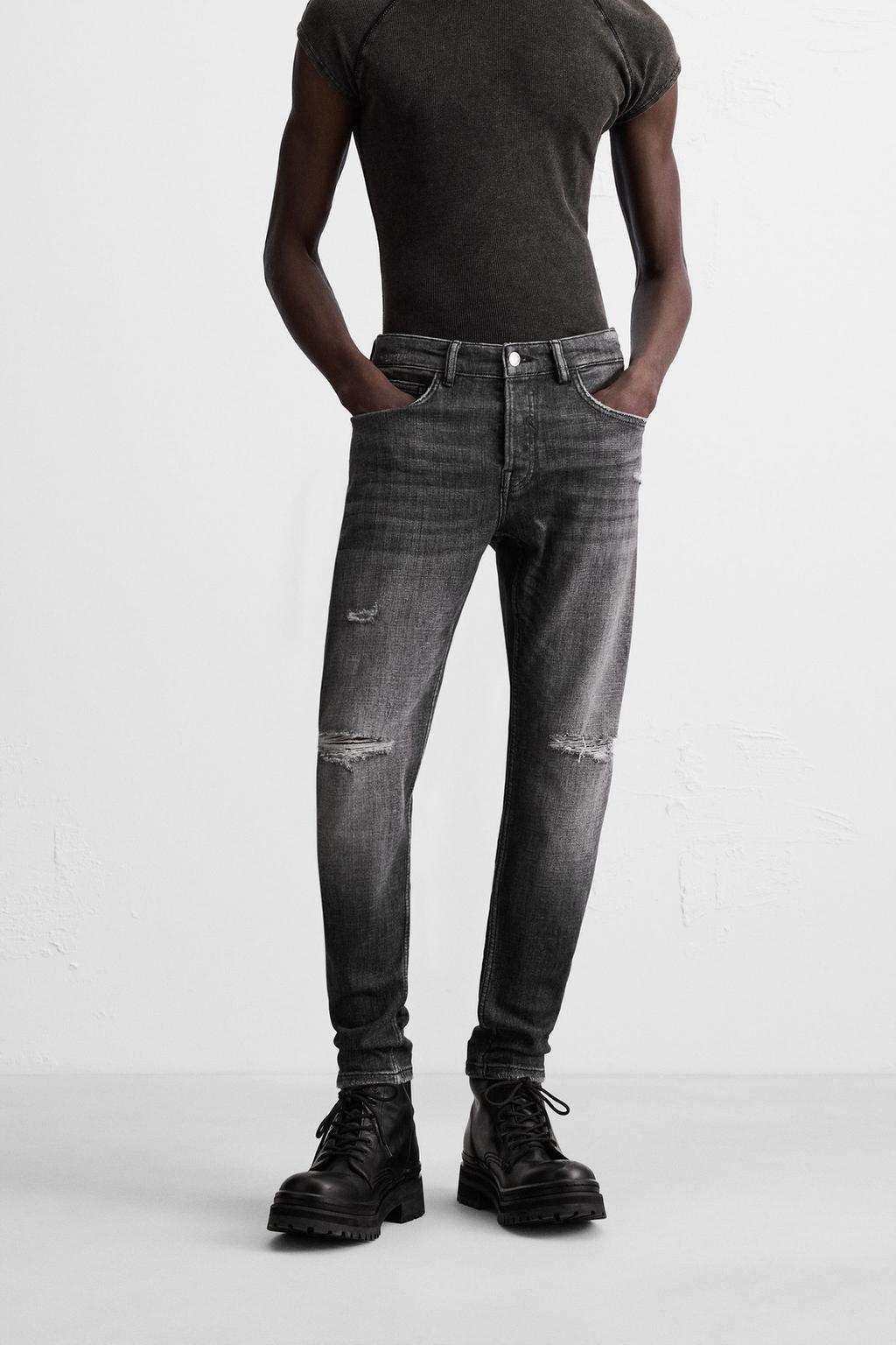ДЖИНСЫ SKINNY FIT С РАЗРЕЗАМИ