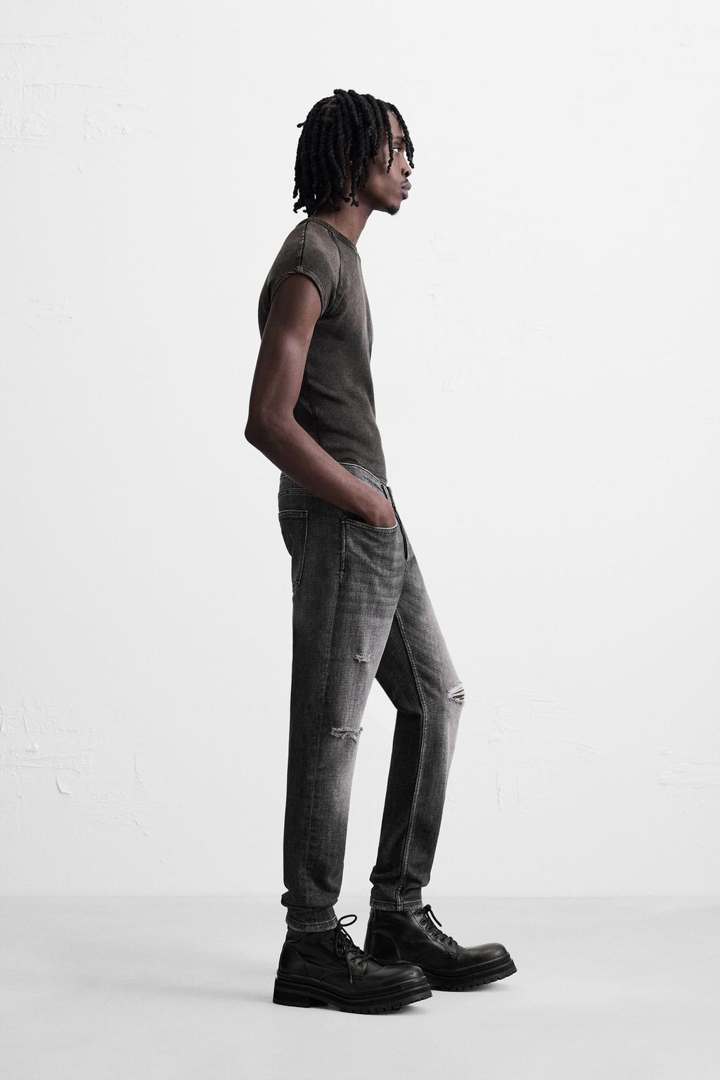 ДЖИНСЫ SKINNY FIT С РАЗРЕЗАМИ