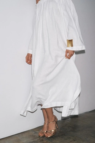 100% LINEN DRESS ZW COLLECTION- Заказать в России