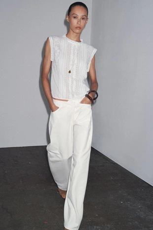 Блуза с кружевом, без рукавов — ZW COLLECTION- Заказать в России