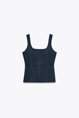 Однотонный трикотажный топ-корсет- Заказать в России