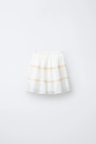 FLORAL EMBROIDERED SKIRT- Заказать в России