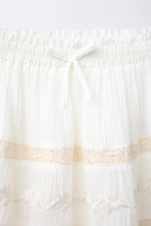 FLORAL EMBROIDERED SKIRT- Заказать в России