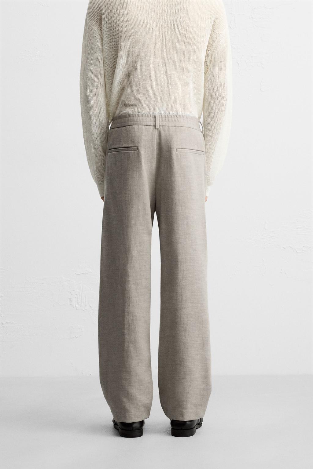 БРЮКИ REGULAR FIT ИЗ ТКАНИ С ТЕКСТУРОЙ