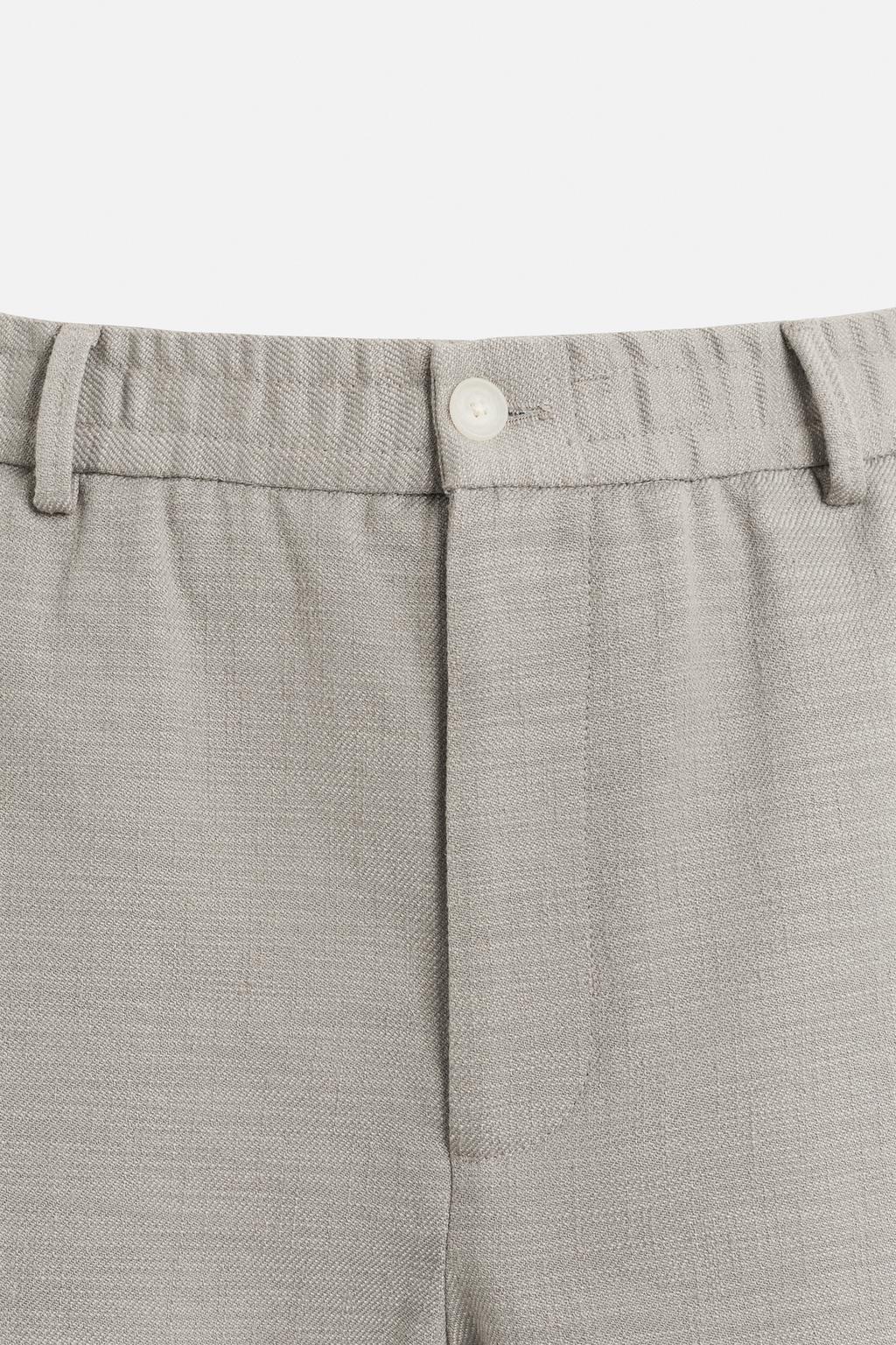 БРЮКИ REGULAR FIT ИЗ ТКАНИ С ТЕКСТУРОЙ