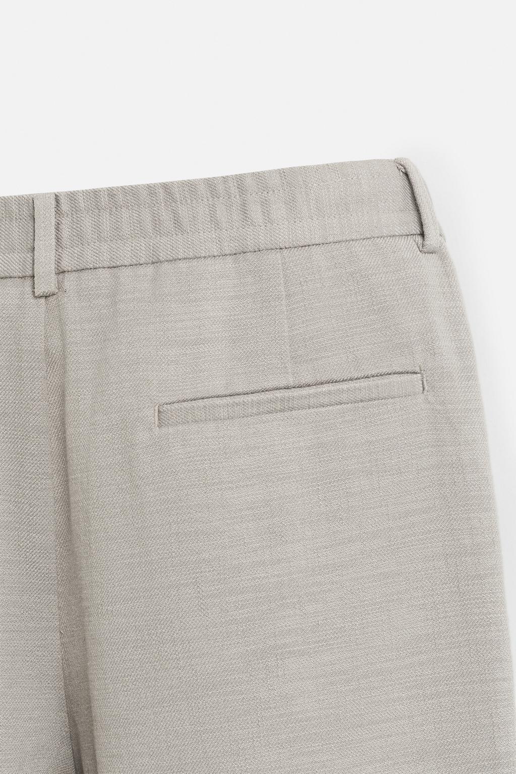 БРЮКИ REGULAR FIT ИЗ ТКАНИ С ТЕКСТУРОЙ