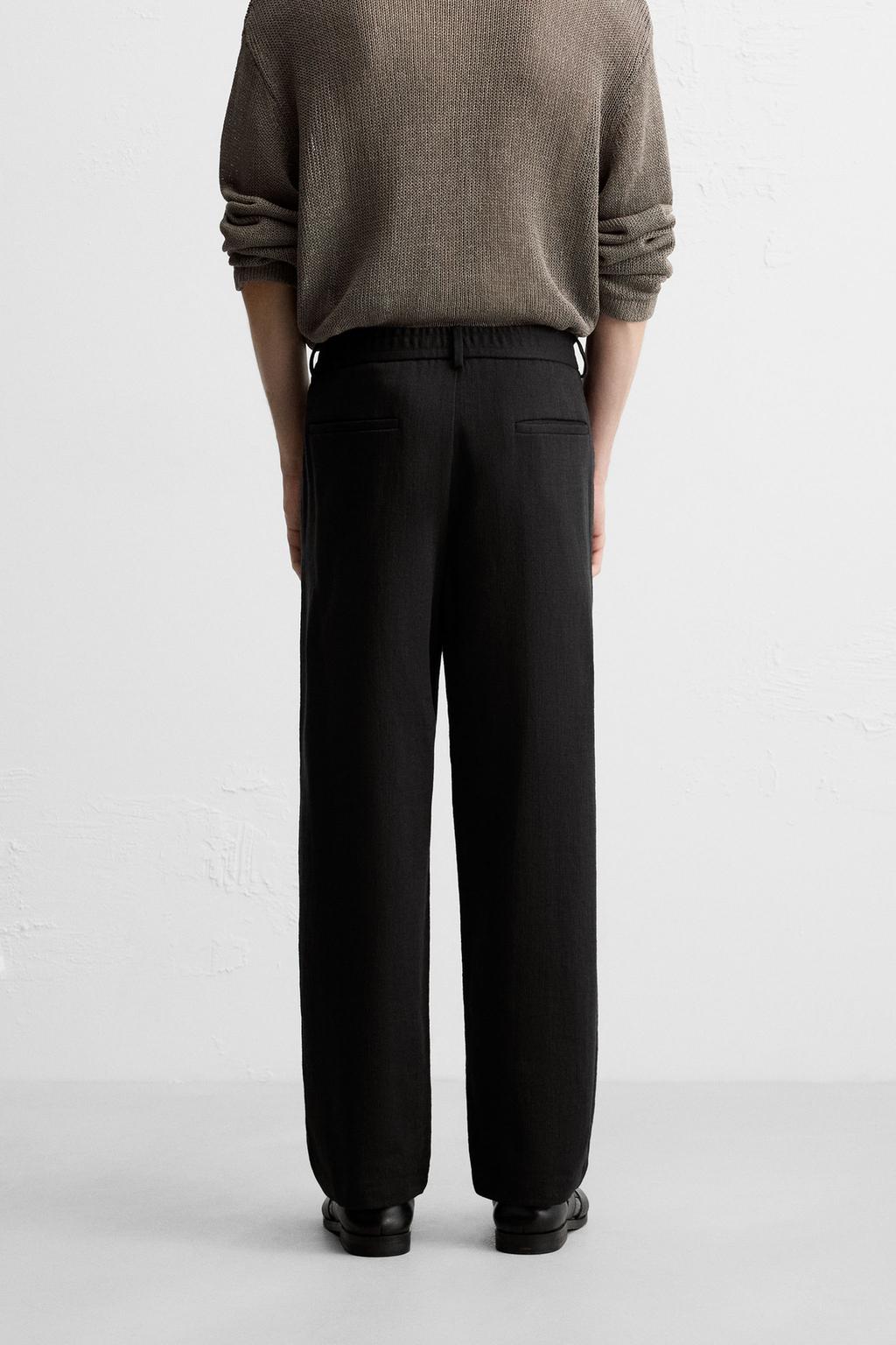 БРЮКИ REGULAR FIT ИЗ ТКАНИ С ТЕКСТУРОЙ