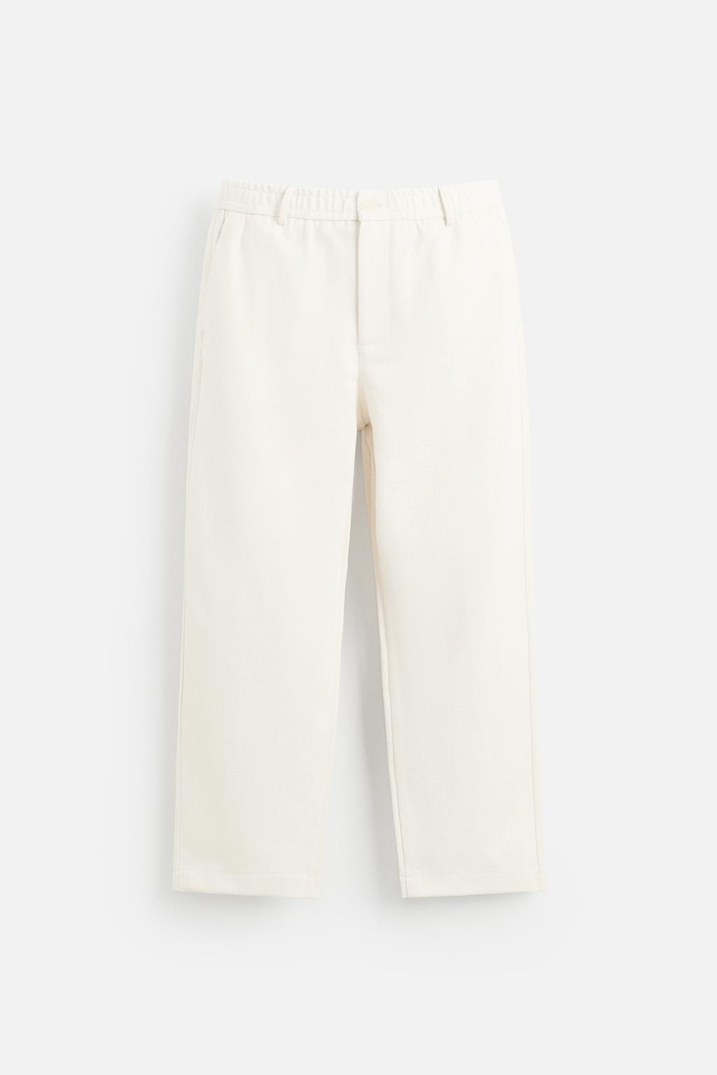 БРЮКИ REGULAR FIT ИЗ ТКАНИ С ТЕКСТУРОЙ
