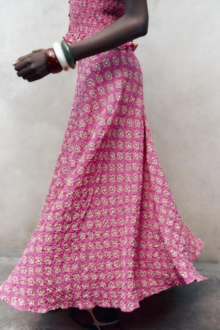 Юбка миди с принтом- Заказать в России