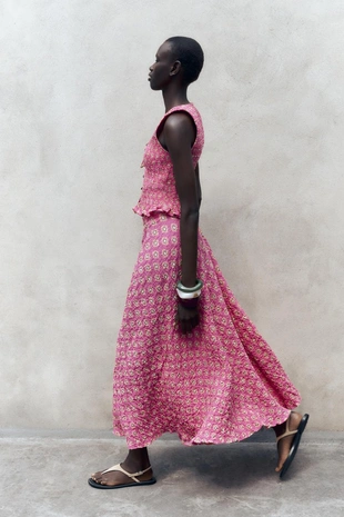 Юбка миди с принтом- Заказать в России