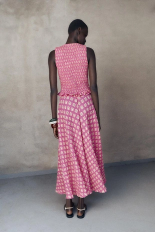 Юбка миди с принтом- Заказать в России