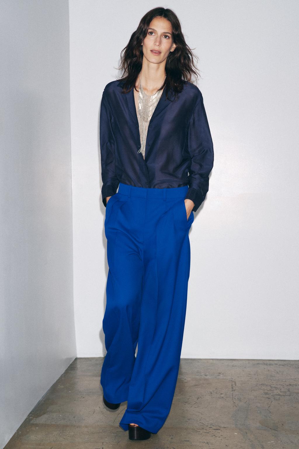 ШИРОКИЕ БРЮКИ С ЗАЩИПАМИ — ZW COLLECTION
