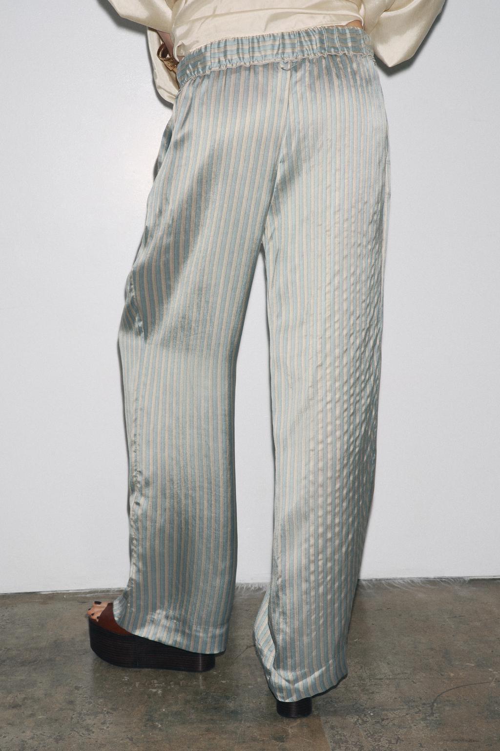ПОЛОСАТЫЕ БРЮКИ В ПИЖАМНОМ СТИЛЕ — ZW COLLECTION