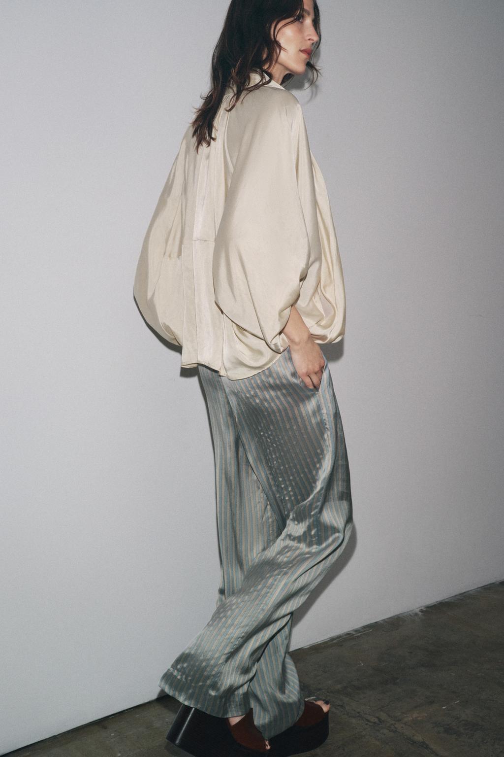 ПОЛОСАТЫЕ БРЮКИ В ПИЖАМНОМ СТИЛЕ — ZW COLLECTION