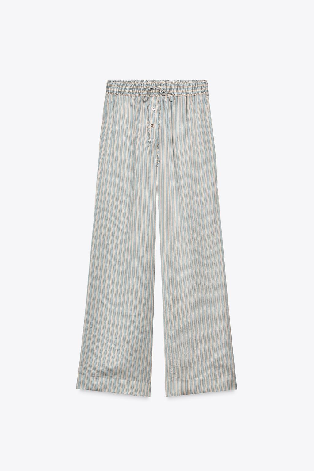 ПОЛОСАТЫЕ БРЮКИ В ПИЖАМНОМ СТИЛЕ — ZW COLLECTION