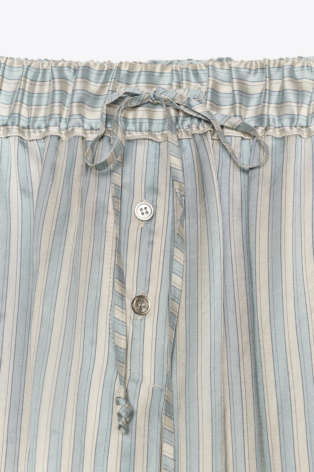ПОЛОСАТЫЕ БРЮКИ В ПИЖАМНОМ СТИЛЕ — ZW COLLECTION