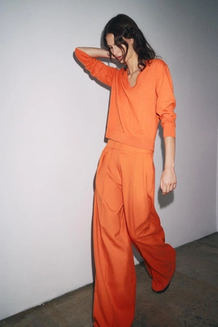 Широкие брюки с защипами — ZW COLLECTION- Заказать в России