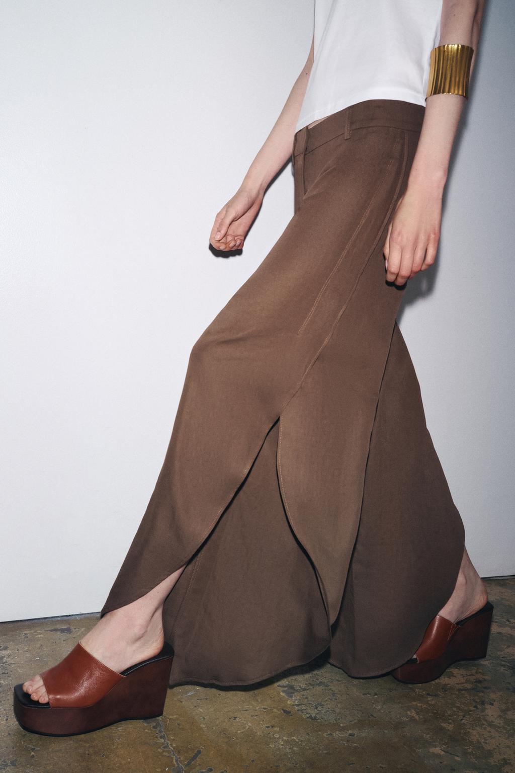 ШИРОКИЕ БРЮКИ С РАЗРЕЗАМИ — ZW COLLECTION
