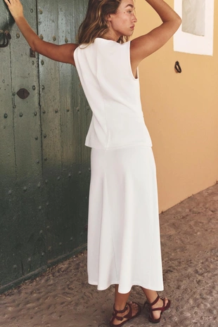 Юбка-трапеция с ремнем- Заказать в России