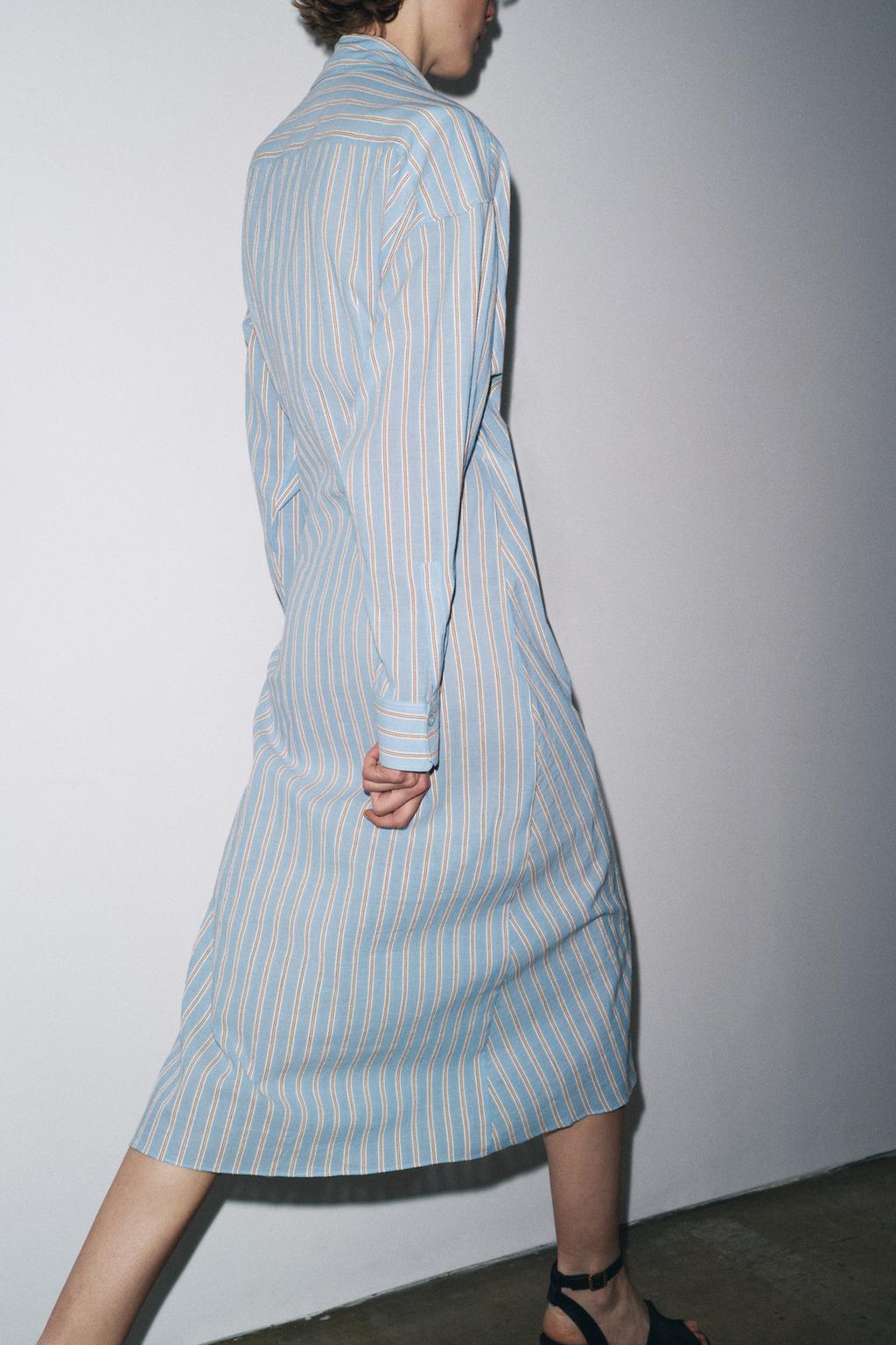 ПЛАТЬЕ НА ЗАПАХ В ПОЛОСКУ — ZW COLLECTION