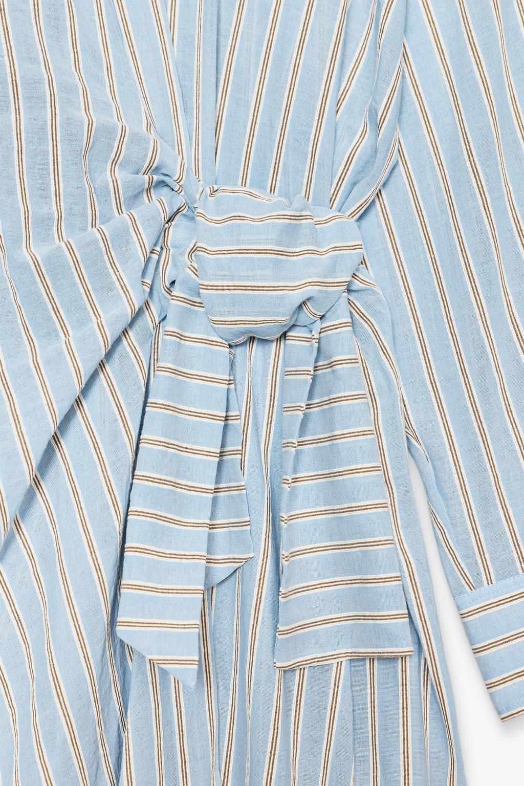 ПЛАТЬЕ НА ЗАПАХ В ПОЛОСКУ — ZW COLLECTION