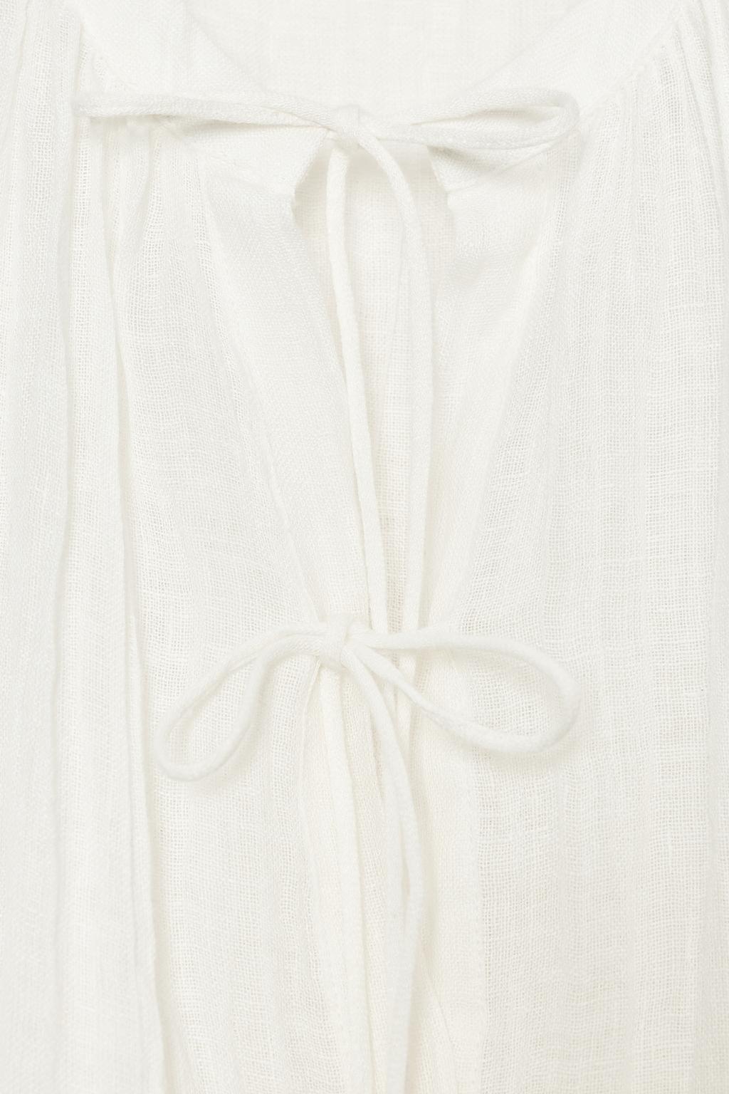 ЛЬНЯНАЯ БЛУЗА С ЗАВЯЗКАМИ — ZW COLLECTION