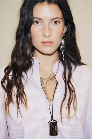 Рубашка оверсайз из поплина с завязками на спине- Заказать в России