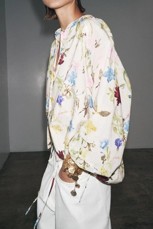 Рубашка с цветочным принтом — ZW COLLECTION- Заказать в России