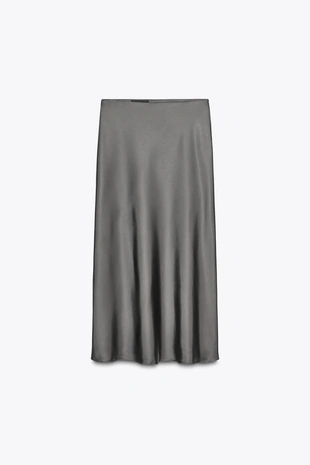 Атласная юбка миди- Заказать в России