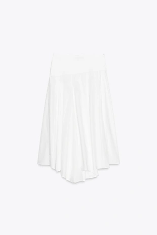 Асимметричная юбка миди- Заказать в России