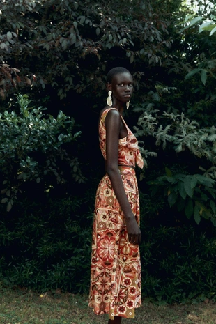 Миди-юбка с рустичным принтом- Заказать в России