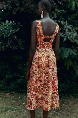 Миди-юбка с рустичным принтом- Заказать в России