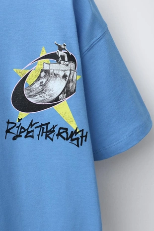 Футболка с принтом SKATE- Заказать в России