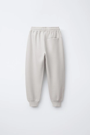 Комбинированные брюки-джоггеры из вафельной ткани