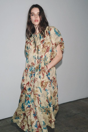 Платье из рами с принтом — ZW COLLECTION- Заказать в России