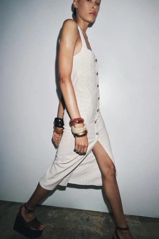 Платье миди в деревенском стиле- Заказать в России