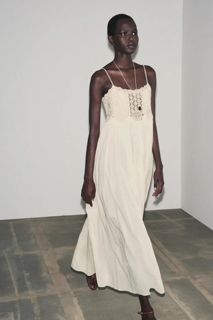 Платье на бретелях с кружевом — ZW COLLECTION- Заказать в России