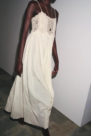 Платье на бретелях с кружевом — ZW COLLECTION- Заказать в России