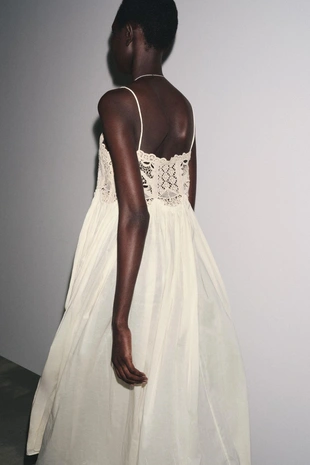 Платье на бретелях с кружевом — ZW COLLECTION- Заказать в России