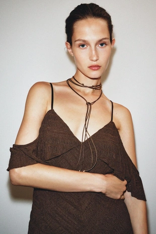 Платье миди фактурное- Заказать в России