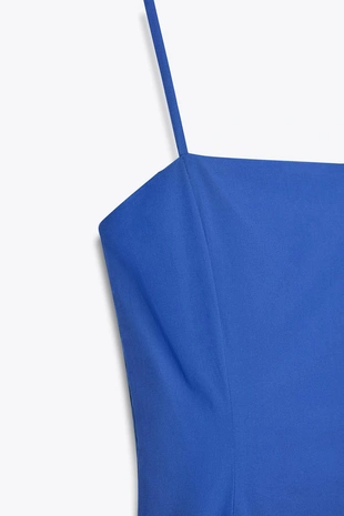 Асимметричное платье миди из поплина- Заказать в России