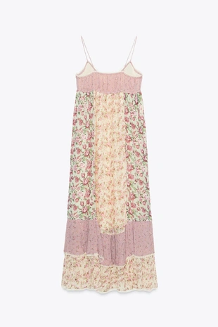 Платье в стиле пэчворк с цветочным принтом- Заказать в России
