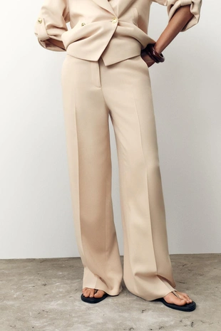 Прямые брюки с высокой посадкой- Заказать в России