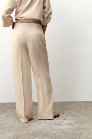 Прямые брюки с высокой посадкой- Заказать в России