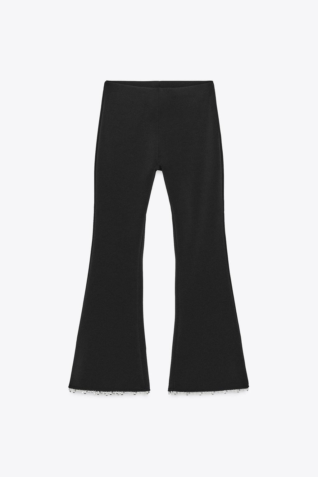 БРЮКИ FLARE STRETCH С ЖЕМЧУГОМ