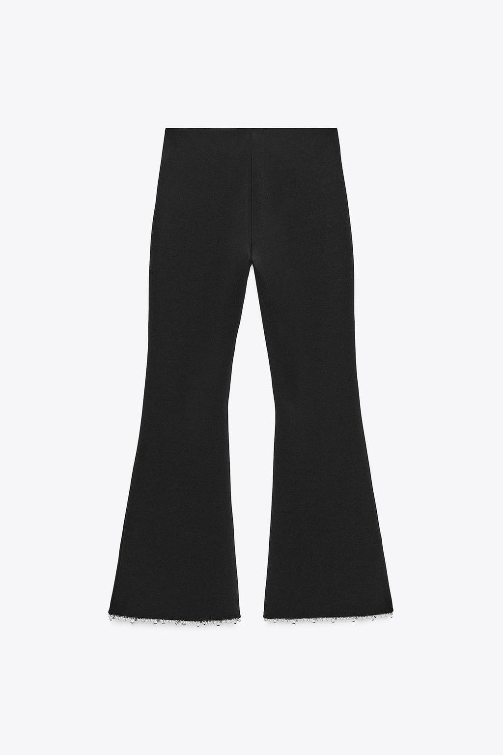 БРЮКИ FLARE STRETCH С ЖЕМЧУГОМ