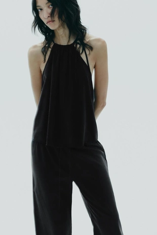 Купить Zara Укороченные брюки из струящейся ткани